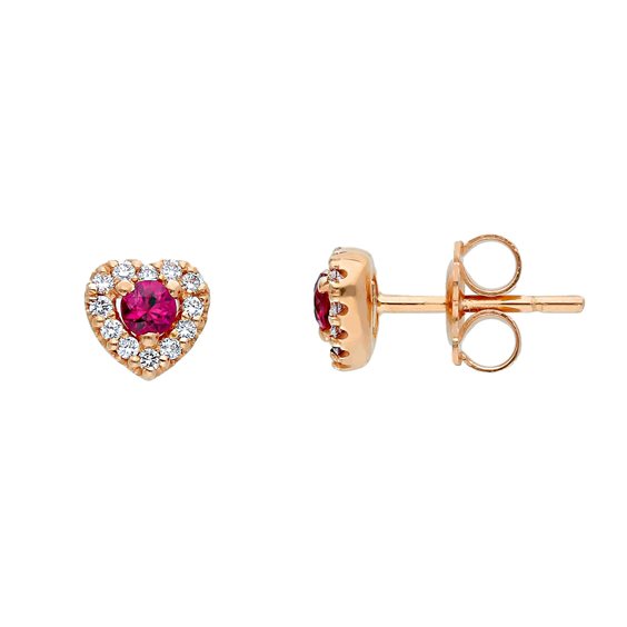 Orecchini Gioielleria Dossena  Donna in Oro Rubini+Diamanti 0.18 Ct 248850 - 248850